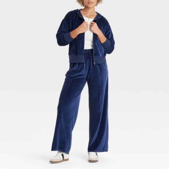 Universal Thread Women's Velour Hoodie Sweatshirt Navy‎ Blue - Small - Picture 7 of 9